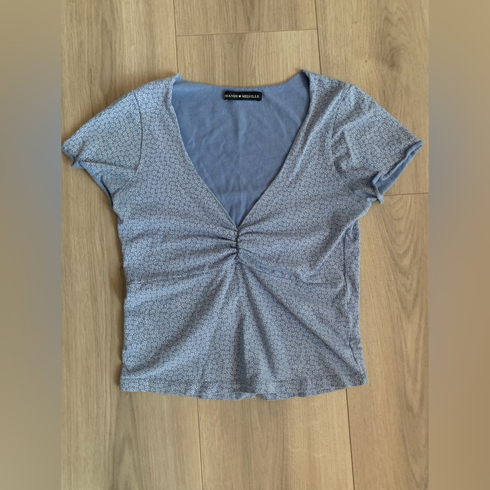 Brandy Melville Floral pattern baby tee, One size(S)